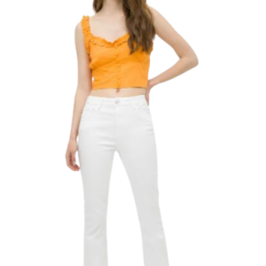 Pantalone TIFFOSI Megan a vita alta svasati art.10044577 38 TIFFOSI Bianco Cotone Bangladesh 5601542015016