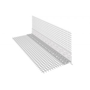 Paraspigolo Fassa in pvc con gocciolatoio diagonale a vista lunghezza 2500 mm (Confezione da 25 Pz)