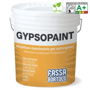 Idropittura bianca lavabile e mascherante Fassa Bortolo Gypsopaint  per cartongesso (Secchio 5-14 lt)