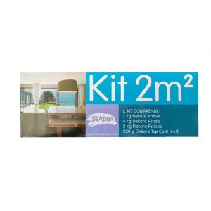 Resina Microcemento Kit Dekora Casa Bella 2 metri quadri (Primer,Fondo,Finitura,Protettivo)