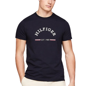 T-shirt TOMMY HILFIGER con logo art.MW0MW35466 M TOMMY HILFIGER Blu Notte Cotone Turchia 8720636631639