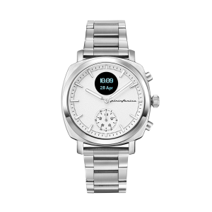 Pininfarina SENSO – Silver case, white dial and brown strap – Steel metal band