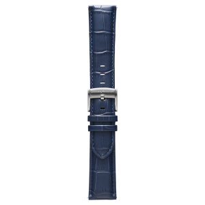 PININFARINA GENUINE ITALIAN LEATHER 22MM WATCH STRAP – Dressy Dark blue WITH STEEL BUCKLE Steel Buckle