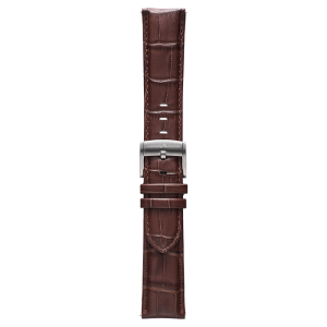 PININFARINA GENUINE ITALIAN LEATHER 22MM WATCH STRAP – Dressy Dark Brown WITH STEEL BUCKLE Steel Buckle