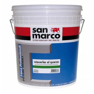 Idropittura lavabile riempitiva San Marco Wasserlac al quarzo per esterni (Secchio da 4 o 15 Lt)
