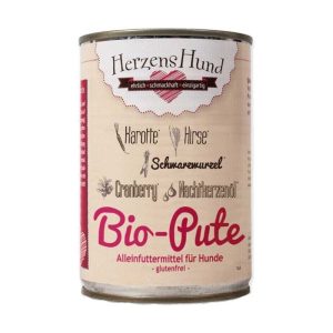 Herzens Hund Tacchino Biologico con Verdure Bio Umido per Cani – 400 g