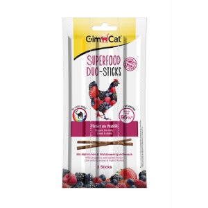 GimCat Duo Sticks Pollo e Aroma di Frutti di Bosco – 15 g