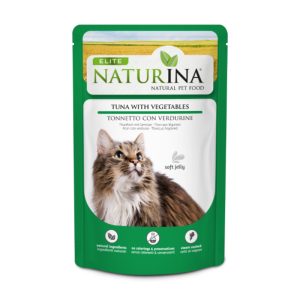 Naturina Elite Tonno con Verdurine per Gatti in Busta – 70 g, Singola