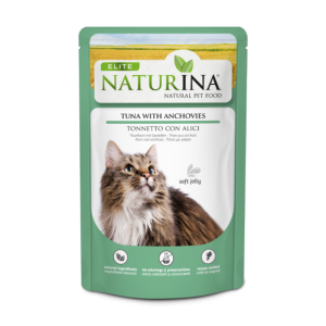Naturina Elite Tonno con Alici per Gatti in Busta - 70 g, Singola