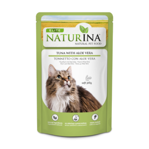 Naturina Elite Tonno con Aloe Vera per Gatti in Busta – 70 g, Singola