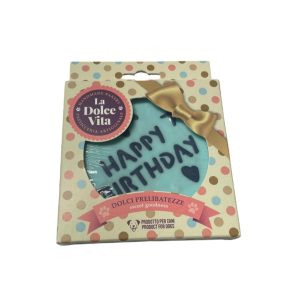 LeoPet Torta di Compleanno Happy Birthday Azzurro – 90 g