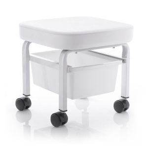 Activeshop Sgabello Per Pedicure Cosmetico Con Contenitore
