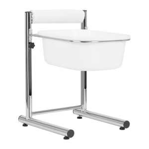 Activeshop Vassoio Per Pedicure Con Altezza Regolabile, Cromato