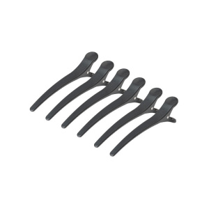 Activeshop E-32 Morsetti Per Parrucchiere 6 Pezzi 11,5 Cm Neri