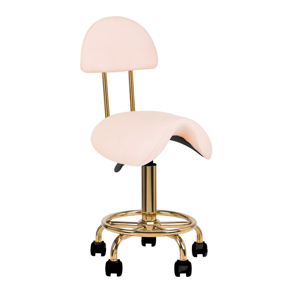 Activeshop Sgabello Cosmetico 6001-G Oro – Rosa seconda categoria