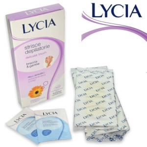 Lycia depilatorie strisce corpo pelli sensibili braccia & gambe 20 pezzi