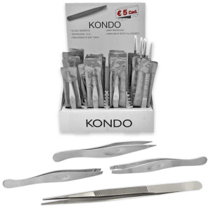 Kondo pinzette ciglia in acciaio temperato soft touch