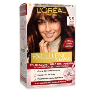 L’oreal colorazione triplo trattamento excellence n 5.5 castano chiaro mogano
