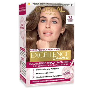 L’oreal colorazione triplo trattamento excellence n 7.1 biondo cenere