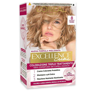 L’oreal colorazione triplo trattamento excellence n 8 biondo chiaro