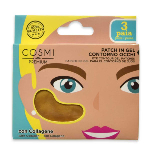 Cosmi maschera occhi in gel oro 3 pezzi
