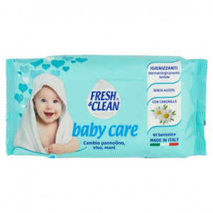 Fresh&Clean Baby Care Salviettine Igienizzanti 60 Pezzi
