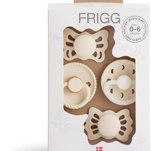 FRIGG Baby’s First Pacifier Moonlight Sailing ciuccio Cream