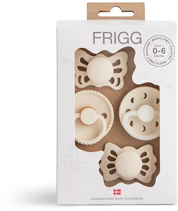 FRIGG Baby's First Pacifier Moonlight Sailing ciuccio Cream