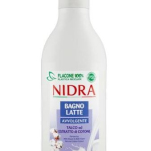 Nidra Bagno Latte Avvolgente Talco Ed Estratto Di Cotone 750 Ml
