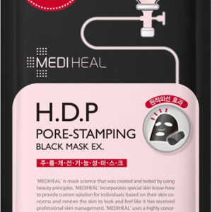 MEDIHEAL Black Mask H.D.P Pore-Stamping maschera in tessuto per chiudere i pori 25 ml
