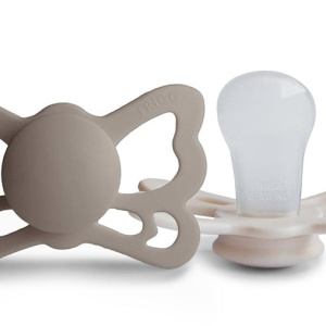 FRIGG Butterfly Size 2:6-18 mesi ciuccio Portobello/Cream 2 pezzi