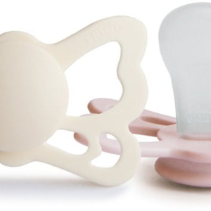 FRIGG Butterfly Size 2:6-18 mesi ciuccio Cream/Blush 2 pezzi