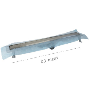 Canaletta per doccia a pavimento Dakota Dakua+ Base DUO, 78x700mm