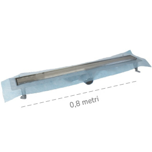 Canaletta per doccia a pavimento Dakota Dakua+ Base DUO, 78x800mm