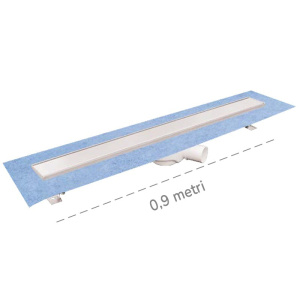 Canaletta per doccia a pavimento Dakota Dakua+ Plus DUO, 78x900mm