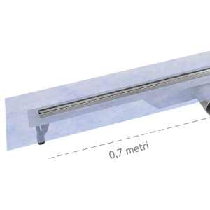 Canaletta per doccia filo pavimento Dakota Dakua+ Slim, 25x700mm