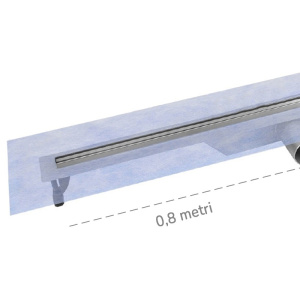 Canaletta per doccia filo pavimento Dakota Dakua+ Slim, 25x800mm