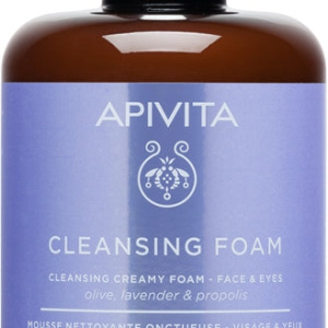 Apivita mousse detergente in crema per viso e occhi 300 ml