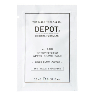 Depot, 400 Specifiche per la rasatura n. 408, Pepe nero fresco, Idratante, Balsamo dopobarba, 10 ml