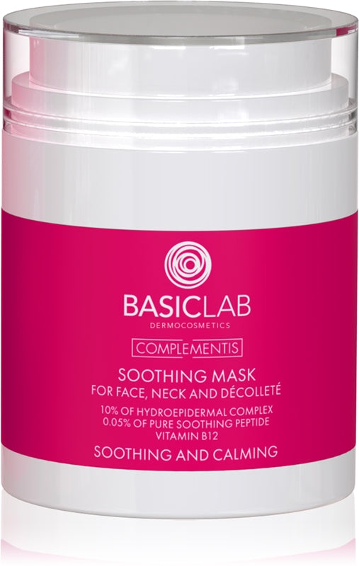 BasicLab Dermocosmetics Complementis maschera lenitiva per pelli arrossate e irritate 50 ml