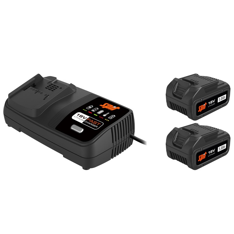 Energy Pack Spit con 2 batterie 18V 5.0 Ah e caricabatterie