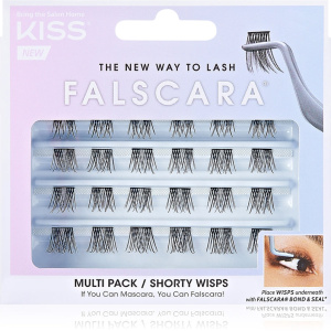KISS Falscara Wisp ciglia finte a ciuffi con nodo Shorty 24 pezzi