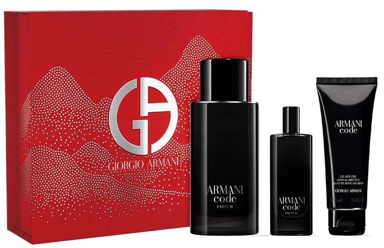 Giorgio armani Code Parfum - profumo 125 ml (ricaricabile) + gel spray 75 ml + profumo 15 ml