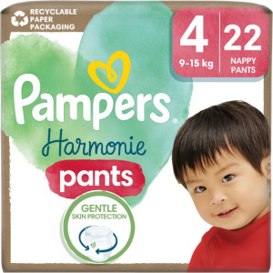 Pampers Harmonie Taglia 4 pannolini a mutandina 9-15 kg 22 pezzi