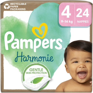 Pampers Harmonie Taglia 4 pannolino monouso 9-14 kg 24 pezzi