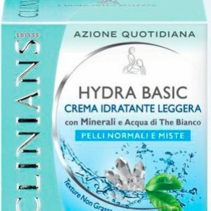 Clinians Hydra Basic – Crema Idratante Leggera Con Minerali E Acqua Vegetale Di The Bianco 50 Ml