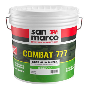 Idropittura antimuffa igienizzante Combat 777 San Marco per interni (Secchio da 4 o 14Lt)
