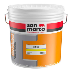 Idropittura traspirante opaca Albus San Marco antigoccia per interni (Secchio 5 o 14 Litri)