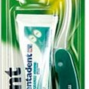 Mentadent Kit Da Viaggio Pocket Spazzolino Manuale Setole Medie + Dentifricio Microgranuli