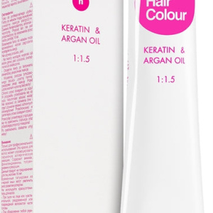 Kallos KJMN Professional Crema tinta per capelli con cheratina e olio di argan colore Light Brown 5.0 100 ml